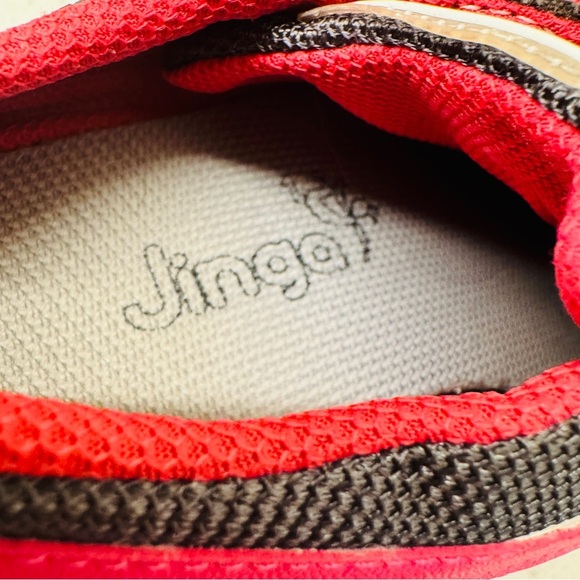 Jinga Shoes Runners Dance Jazz Salsa Sneaker Lace Up Gray Pink Women's Sz 36 - Picture 8 of 12